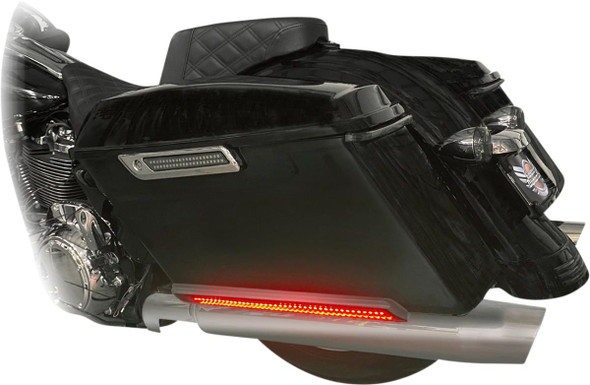 CUSTOM DYNAMICS Marker Light - Saddlebag - Smoke - Chrome CD-SB-SIDE-SC 