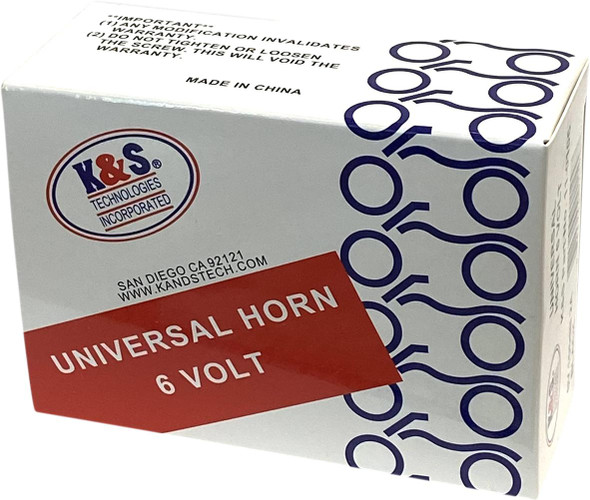  K&S TECHNOLOGIES Horn - Universal - Black 11-0106 