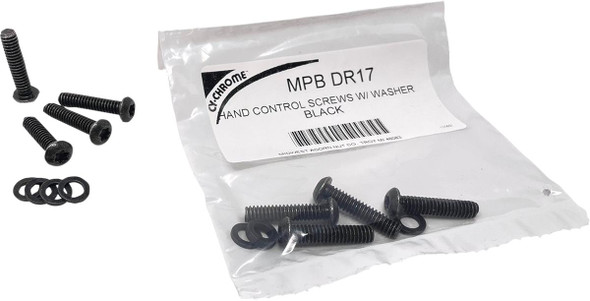  DRAG SPECIALTIES Screw Kit - Hand Control - Black MPBDR17 