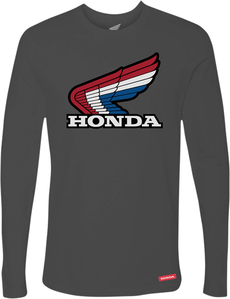 HONDA APPAREL Honda Wing Long-Sleeve T-Shirt - Charcoal - Small NP21S-M3023-S
