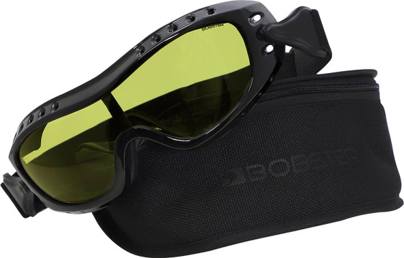  BOBSTER Night Hawk Goggles - Gloss Black - Yellow BHAWK01Y 