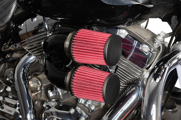  S&S CYCLE Tuned Induction Air Cleaner Kit - Gloss Black 170-0637A 