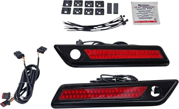  CUSTOM DYNAMICS Latch Light - Saddlebag - Dual Color - Red - Black CD-SBL-DC4-RB 