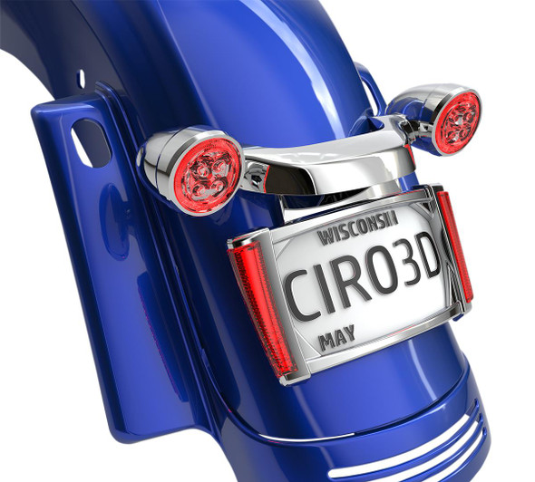  CIRO License Plate Frame - Chrome - Red 40300 