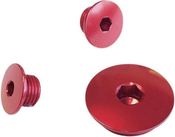  WORKS CONNECTION Engine Timing Plug - Red - Yamaha 24-595 