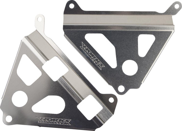  WORKS CONNECTION Radiator Brace Set - Silver - Yamaha 18-181 