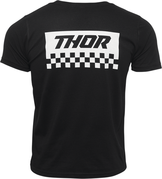THOR Youth Checkers T-Shirt - Black - Large 3032-3469