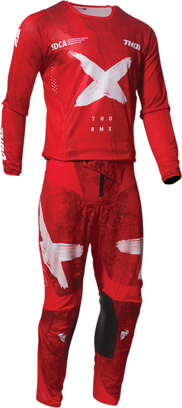 THOR Pulse HZRD Pants - Red/White - 28 2901-9214