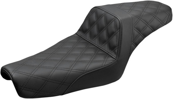 SADDLEMEN Step-Up Seat - Full Lattice Stitch - Black - XL 807-11-175 