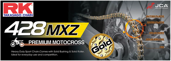 RK 428 MXZ - Heavy Duty Drive Chain - 124 Links GB428MXZ-124