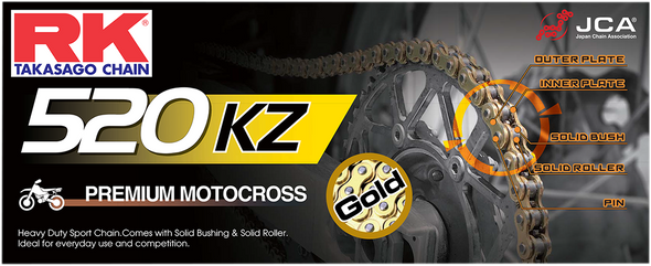 RK GB520KZ6 - Heavy-Duty Chain - 120 Links GB520KZ6-120