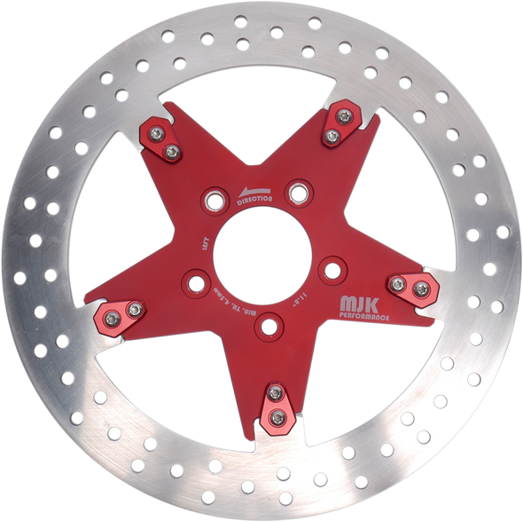 MJK PERFORMANCE Star Brake Rotor - 11.8" - Red P-4651
