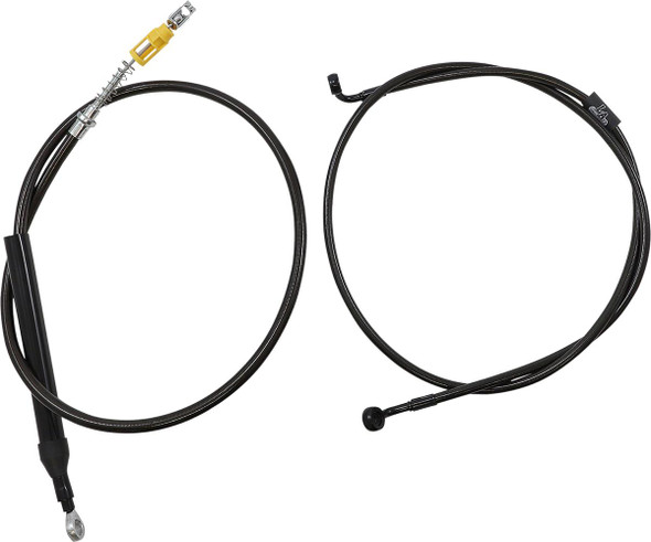  LA CHOPPERS Handlebar Cable/Brake Line Kit - Quick Connect - Complete - 15" - 17" Handlebars - Midnight LA-8156KT2-16M 