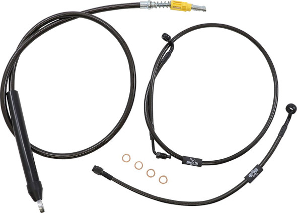  LA CHOPPERS Handlebar Cable/Brake Line Kit - 18" - 20" Ape Hanger Handlebars - Midnight LA-8155KT-19M 