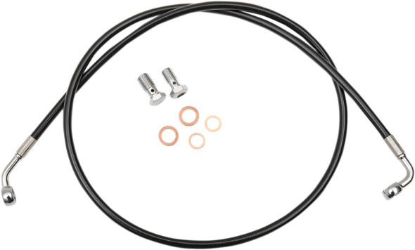  LA CHOPPERS Brake Line - 15" - 17" Ape Hanger Handlebars - Black LA-8220B16B 