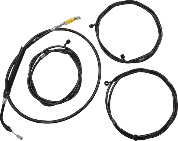 LA CHOPPERS Cable Kit - 18" - 20" Handlebars - ABS - Midnight LA-8056KT3-19M