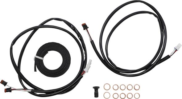 LA CHOPPERS Cable Kit - 18" - 20" Handlebars - ABS - Midnight LA-8056KT3-19M