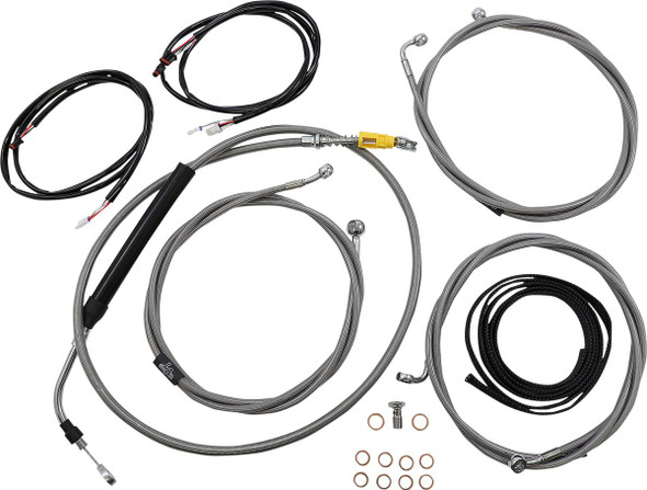  LA CHOPPERS Cable Kit - 18" - 20" Handlebars - ABS - Stainless LA-8056KT3-19 