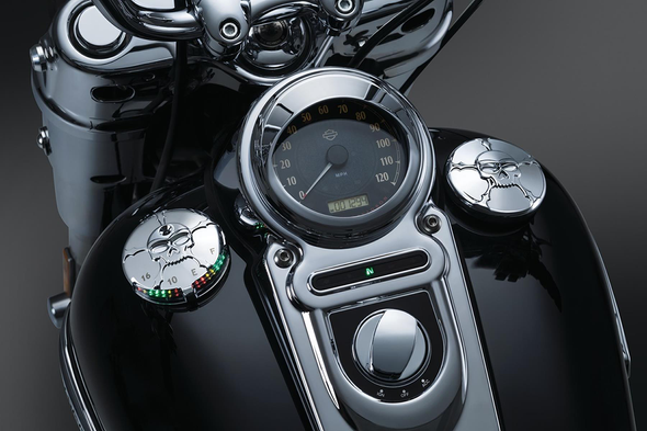 KURYAKYN Zombie LED Fuel and Battery Gauge - Chrome KUR7357