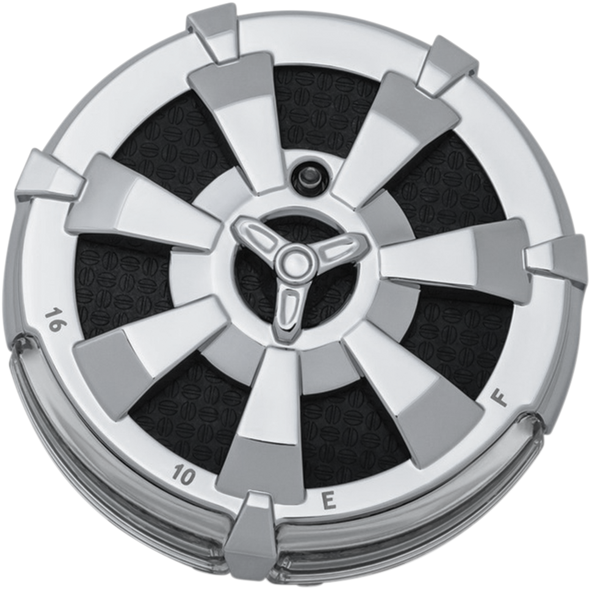 KURYAKYN Alley Cat LED Fuel and Battery Gauges - Chrome -  3" Diameter 7381