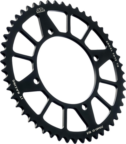  JT SPROCKETS Rear Sprocket - Black - 51 Tooth - Kawasaki JTA461.51BLK 