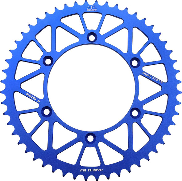  JT SPROCKETS Rear Sprocket - Yamaha - Blue - 52 Tooth JTA251.52BLU 