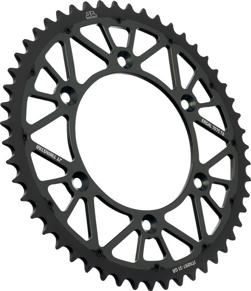  JT SPROCKETS Steel Rear Sprocket - Graphite - 51 Tooth JTX897.51GR 