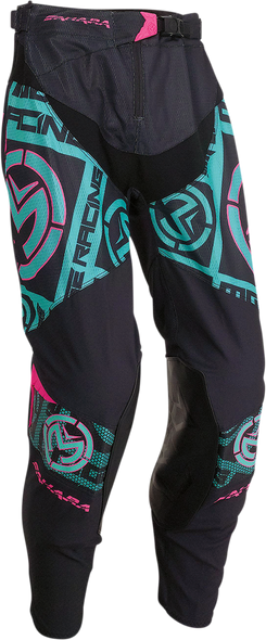 MOOSE RACING Sahara Pants - Black/Teal/Pink - 36 2901-9923