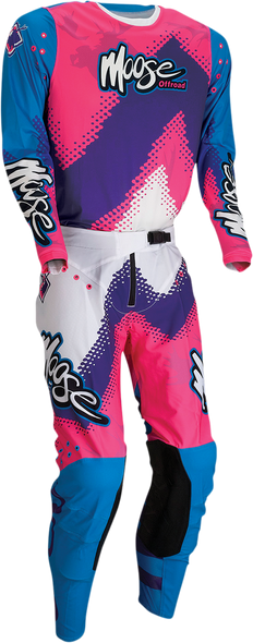 MOOSE RACING Agroid Jersey - Pink/Blue/Purple - Small 2910-6380