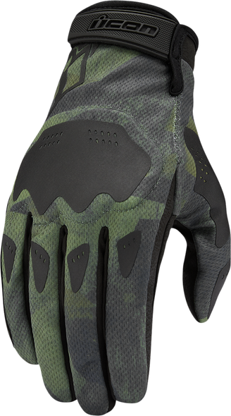 ICON Hooligan* Battlescar Gloves - Green - Small 3301-4123