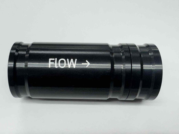 J J MOTORSPORTS High-Flow Fuel Check Valve - #8 AN Female Ports, Lightweight Aluminum, Black Anodized 