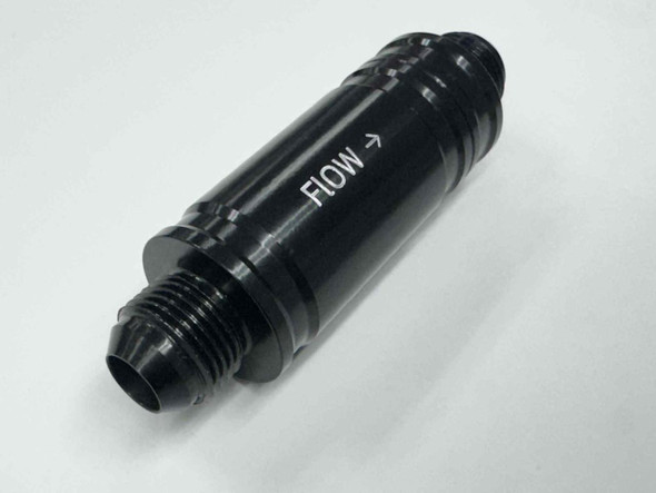 J J MOTORSPORTS High-Flow Fuel Check Valve - #10 AN Male Ends, Lightweight Aluminum, Black Anodized 