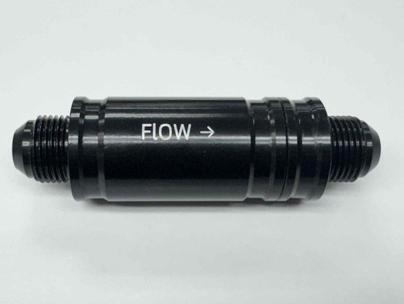 J J MOTORSPORTS High-Flow Fuel Check Valve - #10 AN Male Ends, Lightweight Aluminum, Black Anodized 