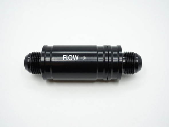 J J MOTORSPORTS High-Flow Fuel Check Valve - #10 AN Male Ends, Lightweight Aluminum, Black Anodized