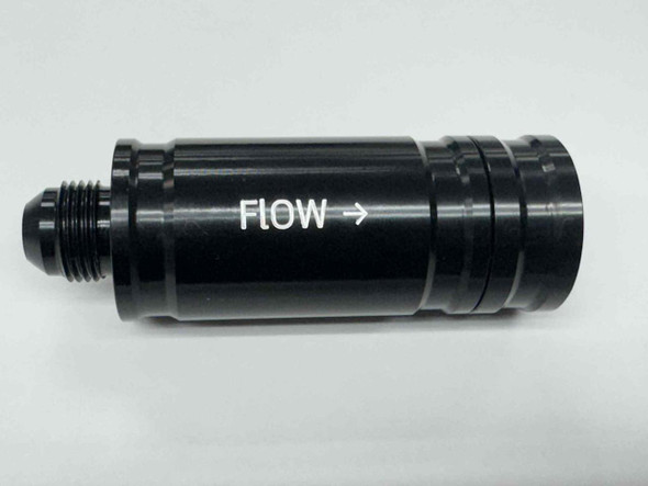 J J MOTORSPORTS High-Flow Fuel Check Valve - #8 AN Male Inlet to #8 AN Female Outlet, Lightweight Aluminum, Black Anodized 