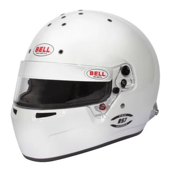 Bell Helmets RS7 Full Face Helmet Snell SA2025 FIA Approved Carbon Composite White Size 7-1/4 1310B27