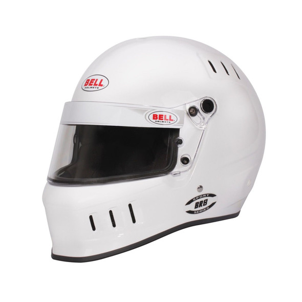 Bell Helmets BR8 Medium White Snell SA2025 Head and Neck Support Ready 1436A32