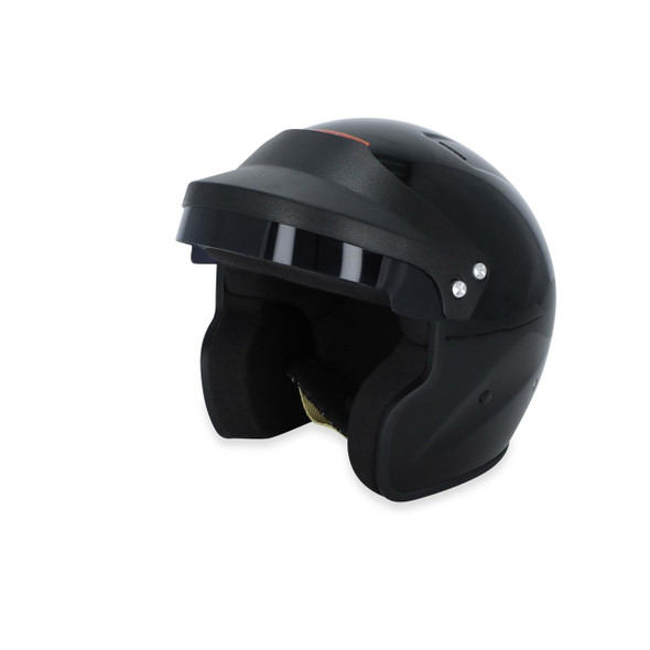 RACEQUIP Racequip Open Face Helmet Small Black Snell SA2025 Head and Neck Support Ready 257002RQP 