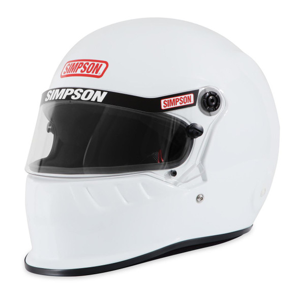 SIMPSON SAFETY Simpson Safety Vudo Full Face Helmet Snell SA2025 Head and Neck Restraint Ready Medium White 9950021 