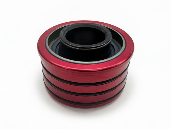 Red 3" Stepped Axle Tube Housing Seal 2.625" OD Aluminum Rubber 1.125" ID