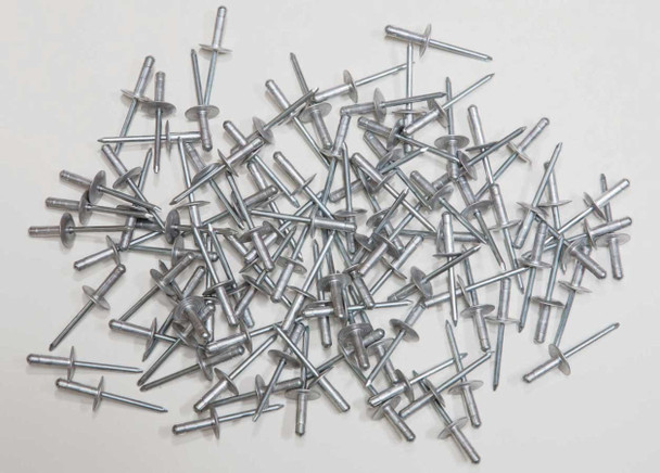 Large Head Rivet Silver 100pc 3/16in FIV816-100L