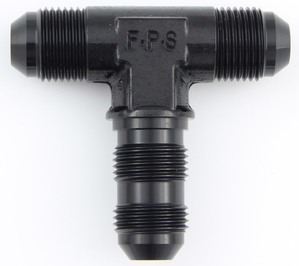 #6 Bulkhead Tee Fitting Black FRG483406-BL