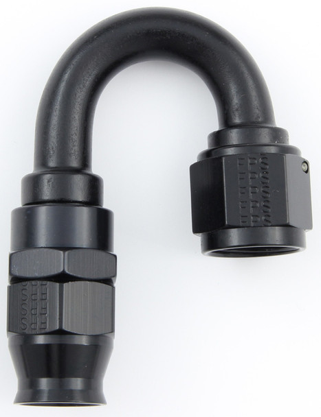 Hose Fitting #8 180 Deg PTFE Black FRG681808-BL