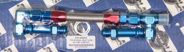 #8 Fuel Line Kit 7/8-20 Dual Inlet 4150 FRG920003