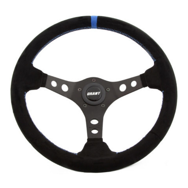 Suede Racing Steering Wheel w/Center Marker GRT696
