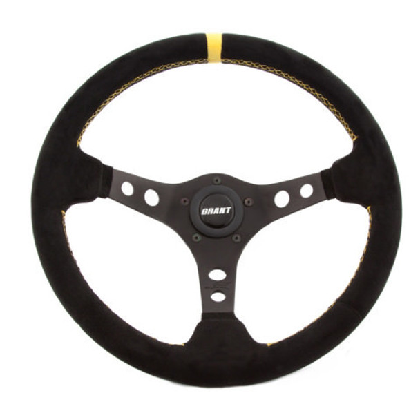 Suede Racing Steering Wheel w/Center Marker GRT697