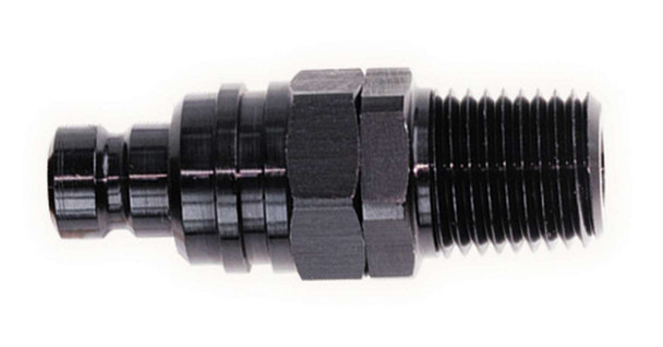 Q/R Male 1/4in NPT Plug Black JFT32804