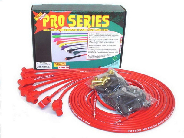 8mm Red Pro Wire 90 Dgr  TAY70250