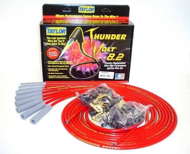 Univ Thundervolt Plug Wire Set 180 deg Red TAY83255