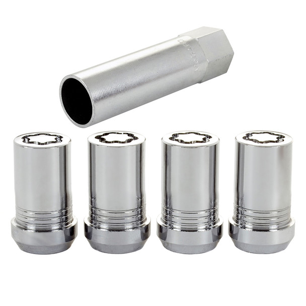 Wheel Locks 14mm x 1.5 Cone Seat 4 Pack Chrome MCG25115